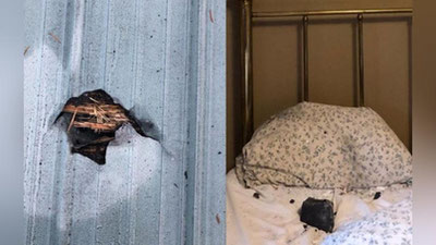 'Kanadada meteorit uy tomini sindirib, uxlab yotgan ayol yostig`iga quladi'ning rasmi