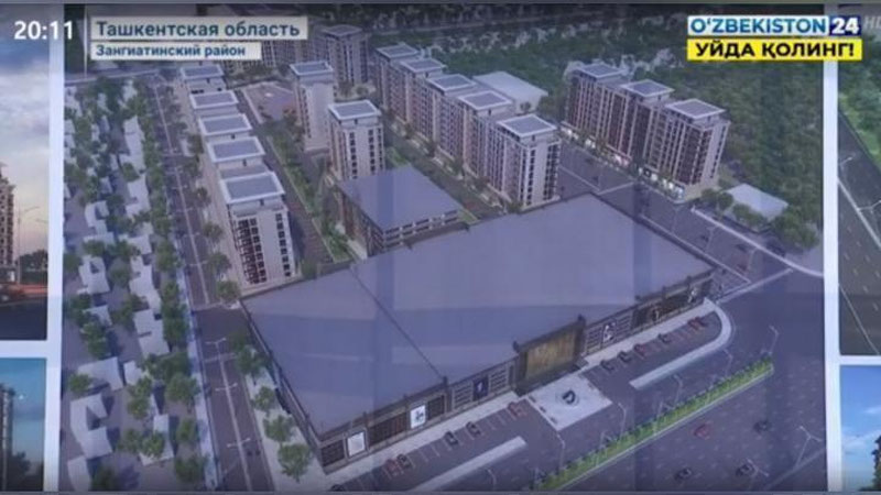 Изрображение 'В Зангиатинском районе ведется строительство Eshonguzar City (видео)'