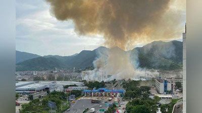 Изрображение 'Взрыв цистерны убил 12 человек в Китае, 166 пострадали (видео)'