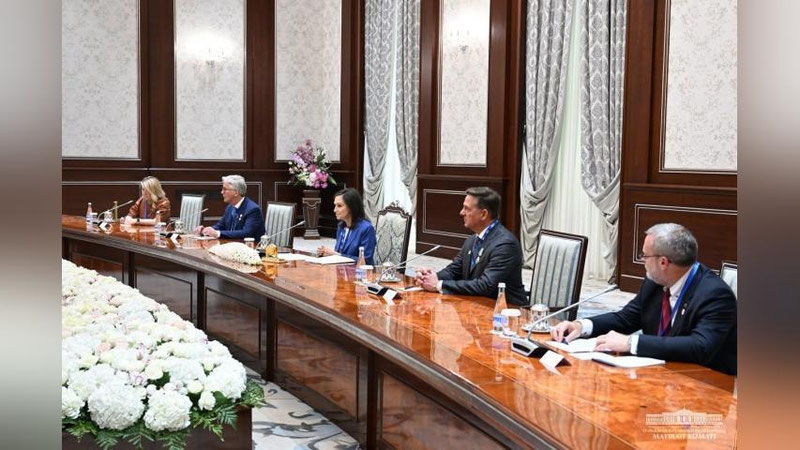 Изрображение 'Шавкат Мирзиёев принял главу Американо-Узбекской торговой палаты Кэролин Лэмм'