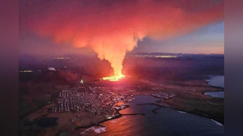'Islandiyadagi Reykyanes yarim orolida vulqon otildi (video)'ning rasmi