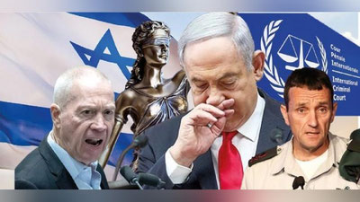 'Xalqaro jinoyat sudi Isroil Bosh vaziri Binyamin Netanyahu, Isroil Mudofaa vaziri Yoav Galant va Boshshtab rahbari Xersi Xa-Levni qamoqqa olish haqida order berish arafasida turibdi.'ning rasmi