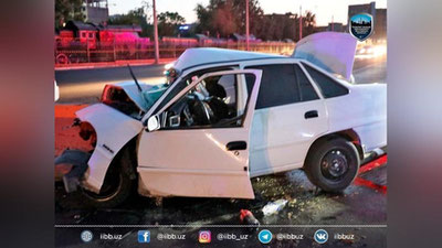 Изрображение 'Ночное ДТП в Ташкенте унесло жизнь пассажира "Нексии"'