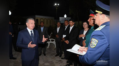 Изрображение 'Шавкат Мирзиёев посетил махаллю "Камаши" Касбинского района (фото)'