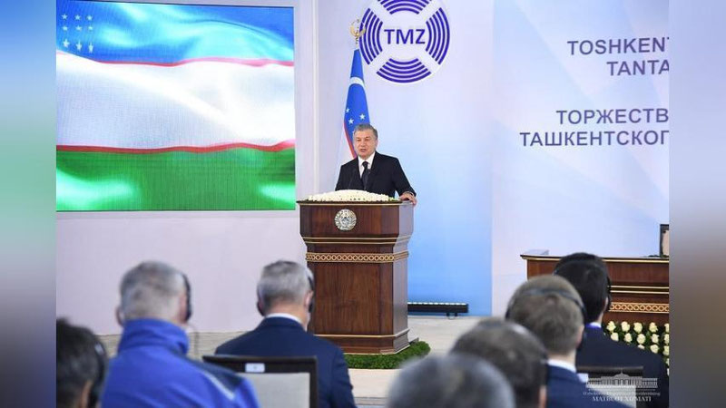 'Президент Тошкент металлургия заводининг очилишида иштирок этди ва нутқ сўзлади'ning rasmi