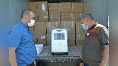 Изрображение 'Сенатор предоставил больницам в Бухаре 100 кислородных концентраторов'