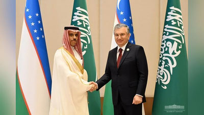 'Shavkat Mirziyoev Saudiya Arabistoni TIV rahbari shahzoda Faysalni qabul qildi'ning rasmi