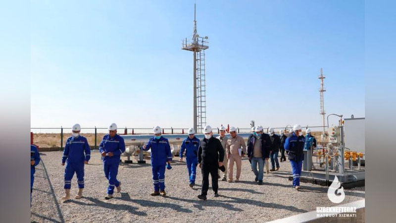'“Ўзбекнефтгаз” АЖ Бошқарув раиси бошчилигидаги “Ишчи гуруҳ” аъзолари “New Silk Road Oil and Gas” қўшма корхонаси фаолиятини ўрганди'ning rasmi
