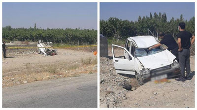 Изрображение 'В Кувасае водитель погиб в перевернувшейся "Тико"'