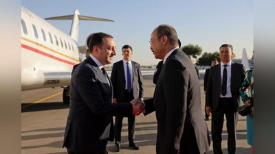 Изрображение 'Премьер-министр Грузии прибыл в Узбекистан (фото)'