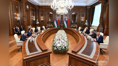 Изрображение 'Шавкат Мирзиёев и Александр Лукашенко обсудили развитие узбекско-белорусских отношений'