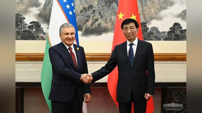 Изрображение 'Президент провел встречу с главой Всекитайского комитета Народного политического консультативного совета'