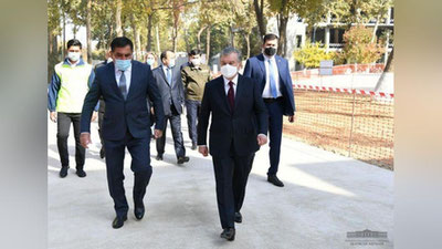 Изрображение 'Президент ознакомился с ходом строительства Университета геологических наук (фото)'