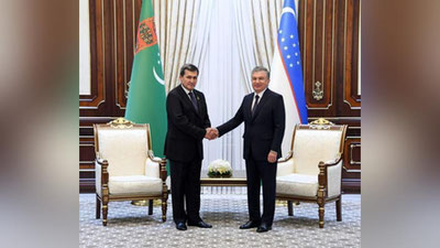 'O`zbekiston Prezidenti Turkmaniston Vazirlar Mahkamasi Raisining o`rinbosarini qabul qildi'ning rasmi