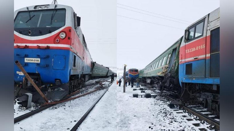 'Qozog`istonda teplovoz va poezd to`qnashib ketdi'ning rasmi