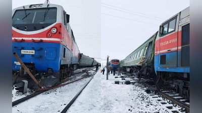 'Qozog`istonda teplovoz va poezd to`qnashib ketdi'ning rasmi