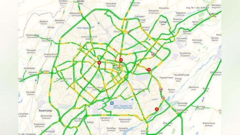'Yandeks Toshkentdagi tirbandliklarni ko`rsata boshladi'ning rasmi