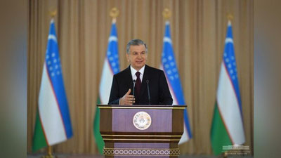 Изрображение 'Выступление Президента Узбекистана на праздничном мероприятии 9 мая'