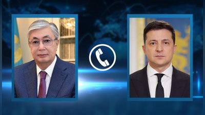 'Qozog`iston Prezidenti Zelenskiy bilan telefon orqali muloqot qildi'ning rasmi
