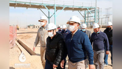 '“O`zbekneftgaz” AJ Boshqaruvi raisi va Investisiyalar va tashqi savdo vaziri o`rinbosari GTL loyihasi holatini o`rgandi (Foto+video)'ning rasmi