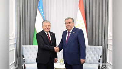 'Чўлпонотада Ўзбекистон ва Тожикистон Президентлари учрашди'ning rasmi