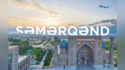Изрображение 'Национальный авиаперевозчик Азербайджана открывает рейс в Самарканд'