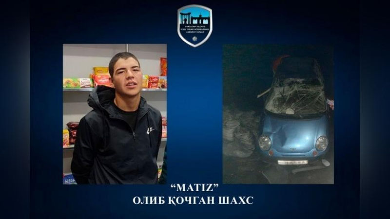 Изрображение 'Угнанный в Коканде "Матиз" был найден разбитым'