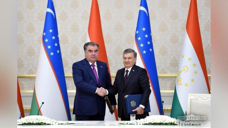 'O`zbekiston va Tojikiston o`rtasida muhim shartnomalar imzolandi'ning rasmi