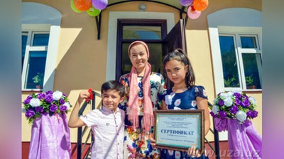 'САМАРҚАНДДА ИМКОНИЯТИ ЧЕКЛАНГАН 37 НАФАР ФУҚАРОГА ПРЕЗИДЕНТИНИНГ СОВҒАСИ – НАМУНАВИЙ УЙ-ЖОЙЛАР  ТОПШИРИЛДИ'ning rasmi