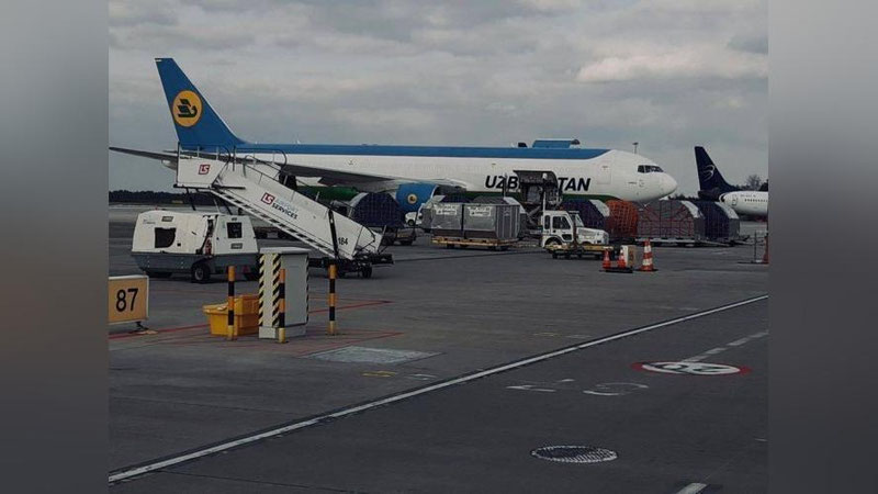 Изрображение 'В Украину доставлен гуманитарный груз из Узбекистана'