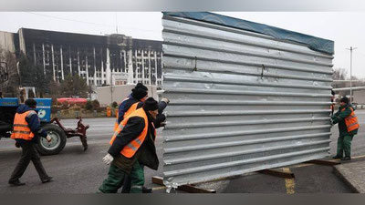 'Қозоғистондаги тартибсизликларда ҳалок бўлганлар сони очиқланди. Улардан 19 нафари полиция ва ҳарбийлар'ning rasmi