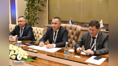 '“O`zbekneftgaz” AJ Boshqaruvi raisi Mehriddin Abdullaev Xalqaro iqtisodiy forum doirasida yirik kompaniyalar rahbarlari bilan muzokaralar o`tkazdi (Foto)'ning rasmi