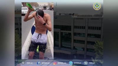 'Йўл ўртасида "душ" қабул қилган 17 ёшли тик-токчи ҳақида ИИББ маълумот берди'ning rasmi