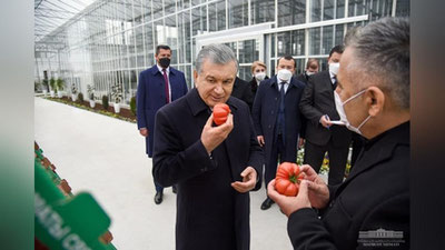 'Prezident Shavkat Mirziyoev «Buxoro Varnet» korxonasiga tashrif buyurdi'ning rasmi