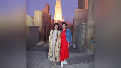 'Ziroatxon Hoshimova va Shahnoza Mirziyoeva Xiva sayohatida! (Foto)'ning rasmi