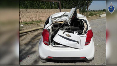 Изрображение 'В Андижане 17-летний работник автомойки угнал "Спарк" и совершил ДТП'