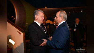 'Shavkat Mirziyoev Bokuga etib bordi'ning rasmi