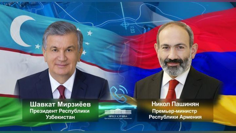 Изрображение 'Шавкат Мирзиёев переговорил по телефону с Николом Пашиняном'