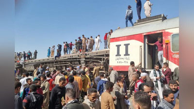 'Misrda poezdlarning to`qnashuvi oqibatida 30 dan ortiq kishi qurbon bo`ldi'ning rasmi