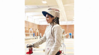 Изрображение 'Мексиканская фехтовальщица впервые выступает под флагом Узбекистана'