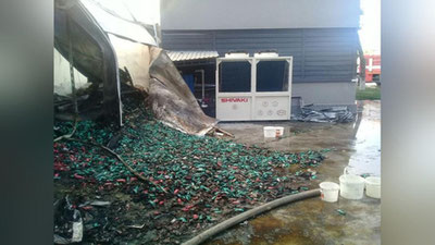 Изрображение 'В Джизаке сгорела кондитерская фабрика'