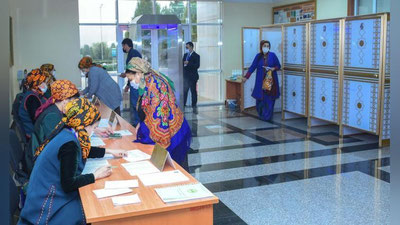 Изрображение 'В Туркменистане завершилось голосование на внеочередных президентских выборах'