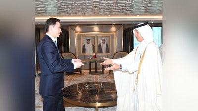 Изрображение 'Новый посол Узбекистана в Дохе вручил копию верительной грамоты главе МИД Катара'