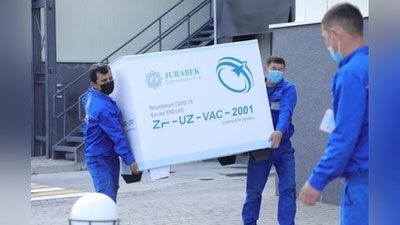 'O`zbekistonga  ZF-UZ-VAC2001 vaksinasining ikkinchi partiyasi etkazildi'ning rasmi