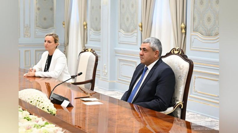 Изрображение 'Президент Узбекистана принял генерального секретаря Всемирной туристской организации'