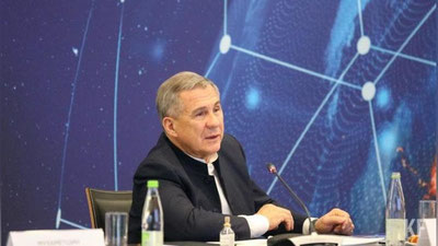 Изрображение 'Президент Татарстана прибыл в Ташкент'