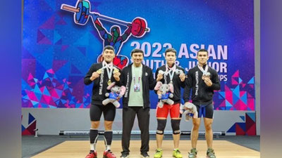 'Hindistonda o`tkazilgan Osiyo chempionatida o`zbek og`ir atletikachilari 9 ta medalga sazovor bo`lishdi'ning rasmi