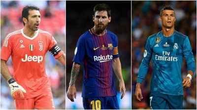 'МЕССИ, РОНАЛДУ ВА БУФФОН ЕВРОПАНИНГ ЭНГ ЯХШИ ФУТБОЛЧИСИ НОМИГА ДАЪВОГАР'ning rasmi