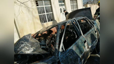 Изрображение 'Страшное ДТП под Андижаном: двое пассажиров "Нексии" сгорели заживо'