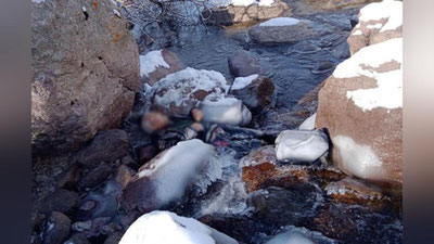 Изрображение 'В ручье под Ангреном нашли замерзший труп'